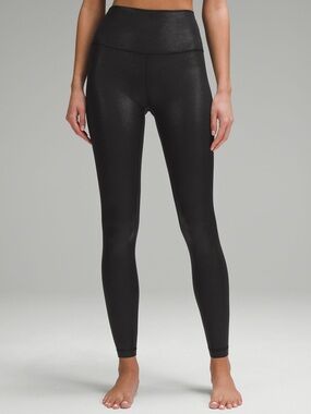 lululemon Wonder-Train Leggings 21 inch inseam Radiate Foil Print Black